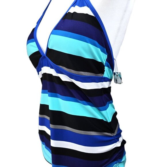 NWT Converse One Star Striped Halter Tankini Swimsuit Size Large - Picture 3 of 6